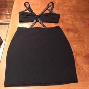 Two piece black dress